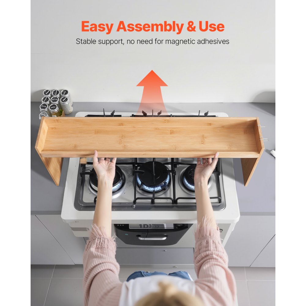P00480 - Durable Over-Stove Spice Shelf for All Cooktops