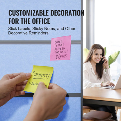 TLD-20 - Versatile 72" x 66" Acoustic Room Divider for Privacy and Noise Reduction