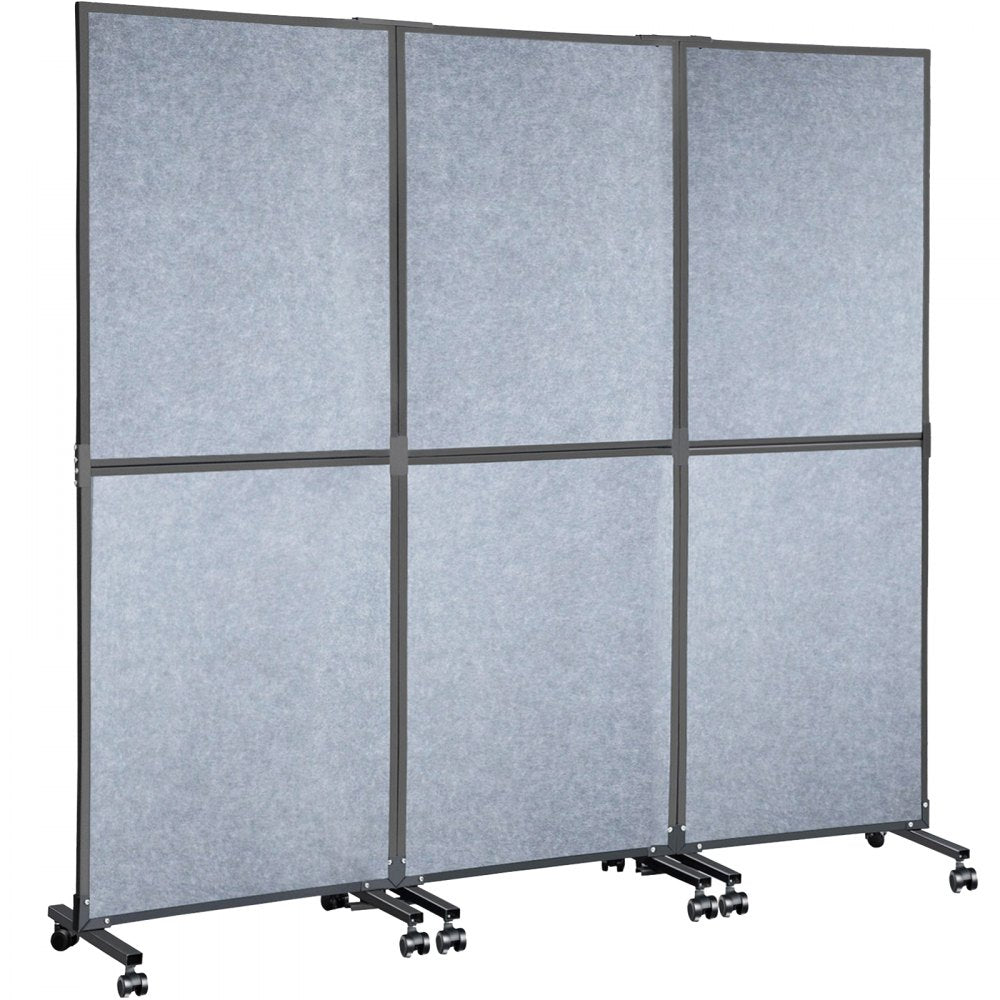 72*66 - 72" Acoustic Room Divider with Steel Frame, Noise-Absorbing Design