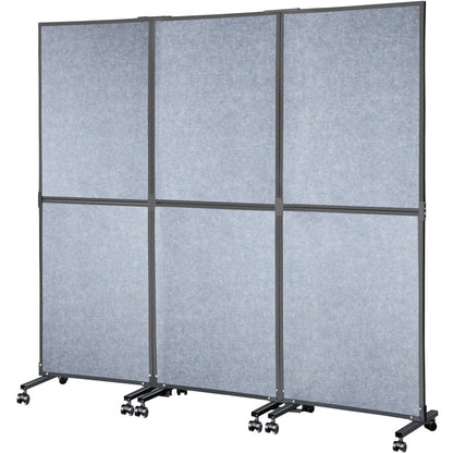 72*66 - 72" Acoustic Room Divider with Steel Frame, Noise-Absorbing Design