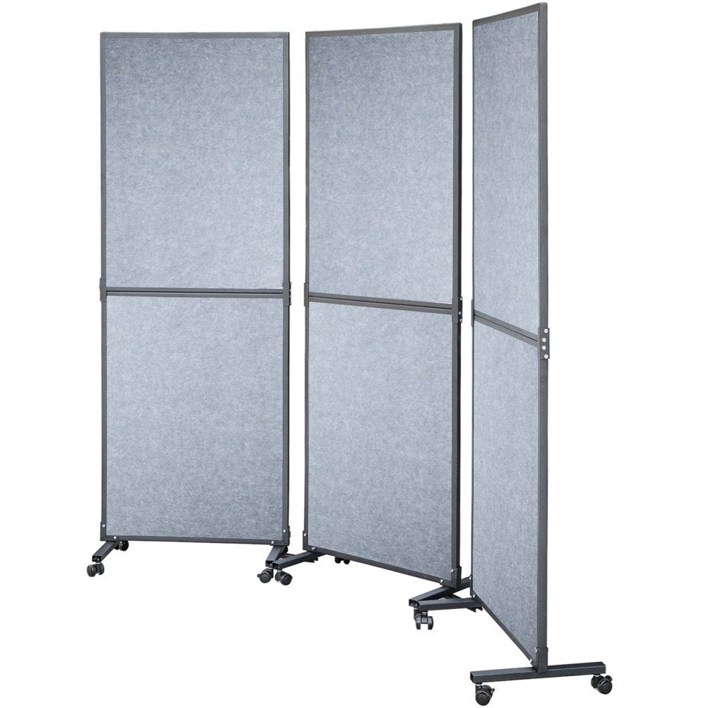 72*66 - 72" Acoustic Room Divider with Steel Frame, Noise-Absorbing Design