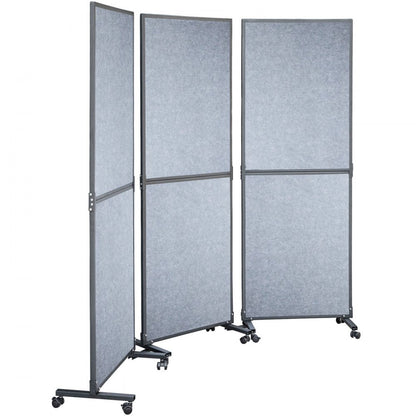 72*66 - 72" Acoustic Room Divider with Steel Frame, Noise-Absorbing Design