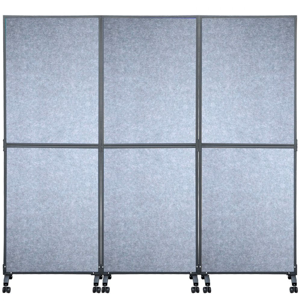 72*66 - 72" Acoustic Room Divider with Steel Frame, Noise-Absorbing Design