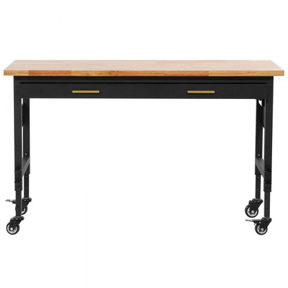 WTD60 - 60" Adjustable Workbench on Wheels with Drawers & Power Outlet
