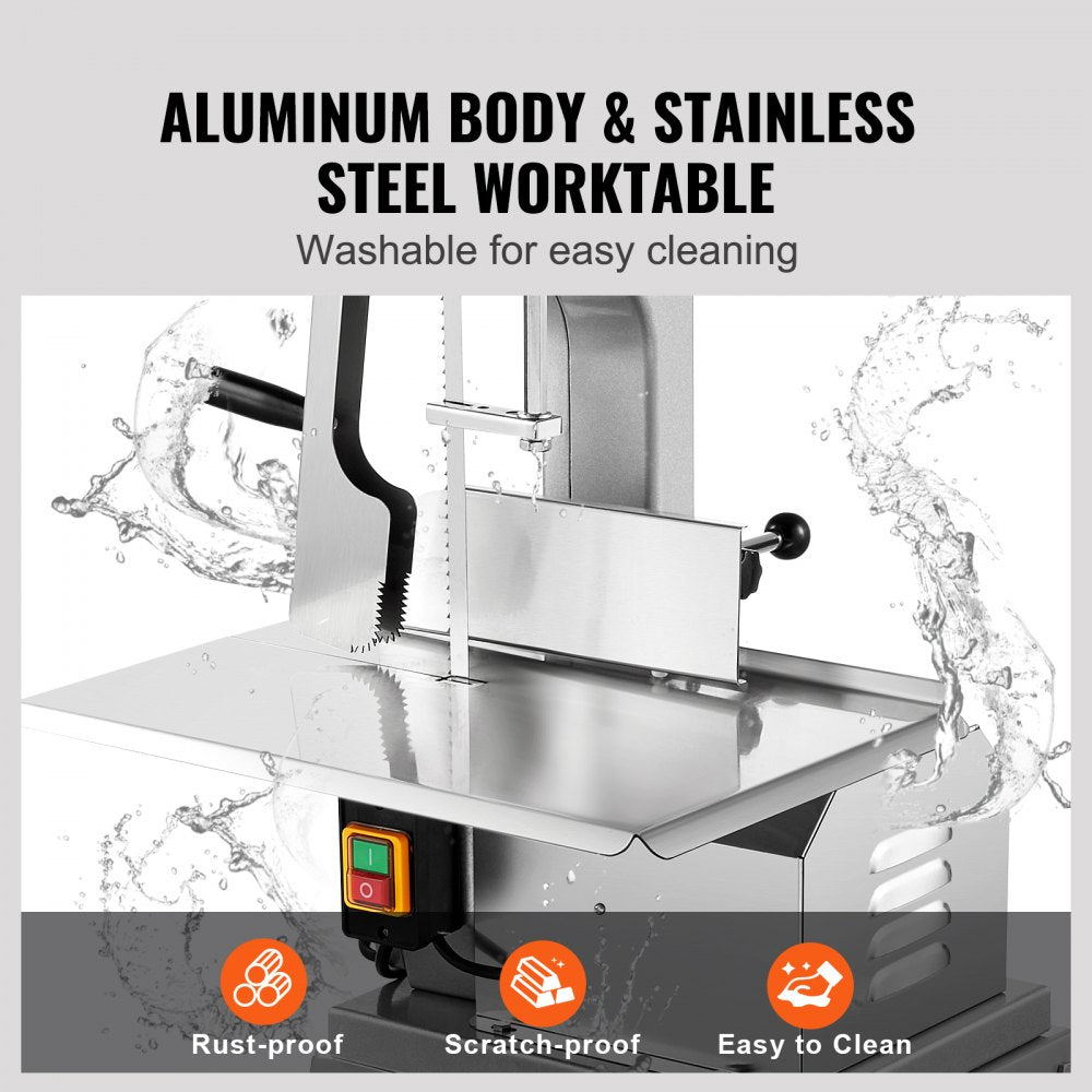 BS-280 - 1800W Stainless Steel Meat Bandsaw, Max Cut 9.84” High