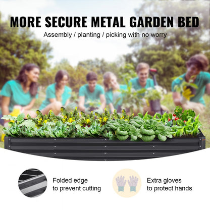 010873173639 - 94.5x47.2" Galvanized Raised Garden Bed for Versatile Planting