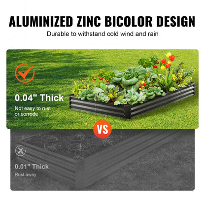 010873173639 - 94.5x47.2" Galvanized Raised Garden Bed for Versatile Planting