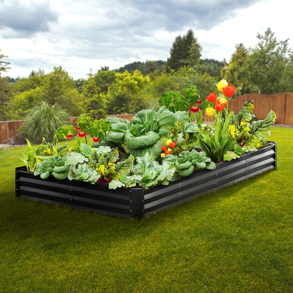 010873173639 - 94.5x47.2" Galvanized Raised Garden Bed for Versatile Planting