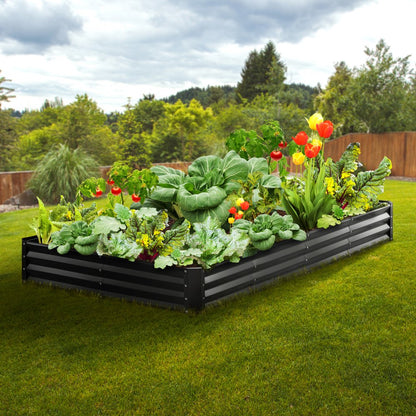 010873173639 - 94.5x47.2" Galvanized Raised Garden Bed for Versatile Planting
