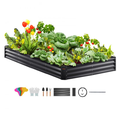 010873173639 - 94.5x47.2" Galvanized Raised Garden Bed for Versatile Planting