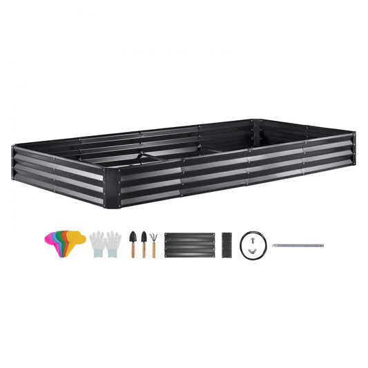 010873173639 - 94.5x47.2" Galvanized Raised Garden Bed for Versatile Planting
