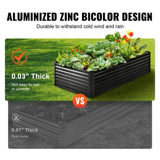 010331356517 - 94.5x47.2" Galvanized Garden Bed with Drainage Solution