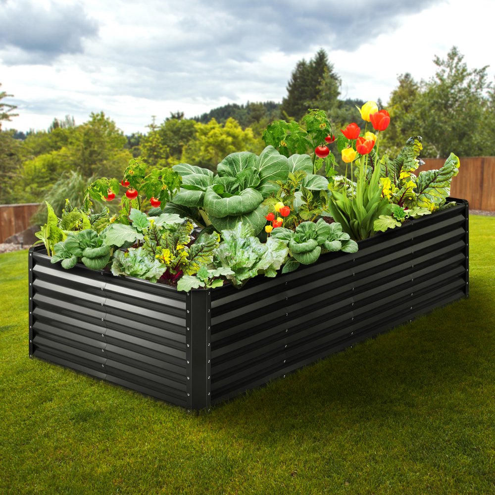 010331356517 - 94.5x47.2" Galvanized Garden Bed with Drainage Solution