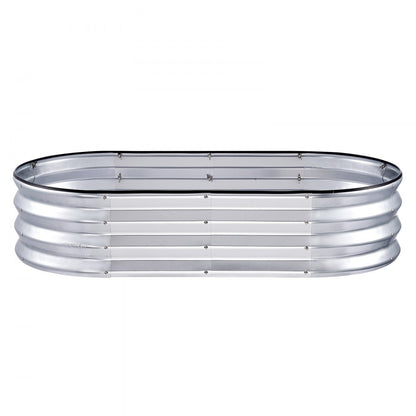 010806737477 - 48.2" Galvanized Raised Garden Bed for Flowers & Vegetables