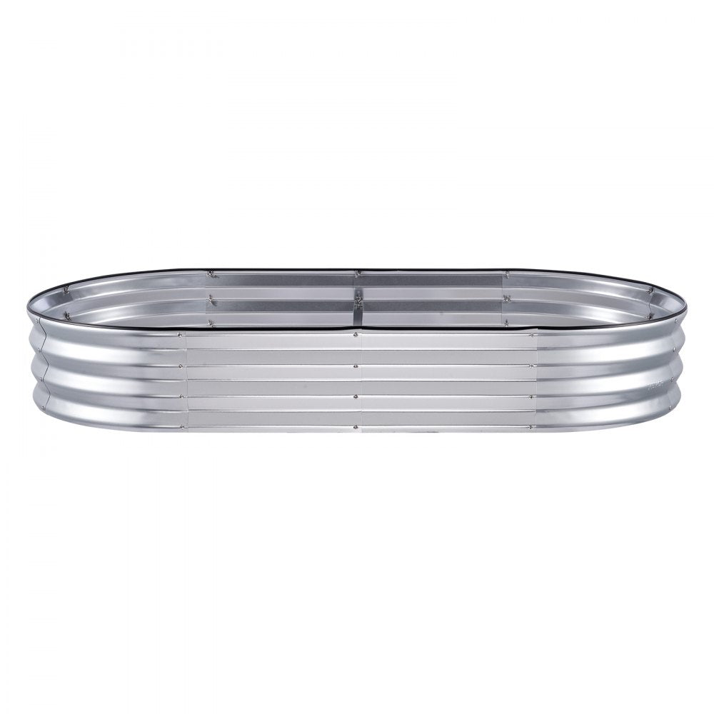 010958184238 - Spacious 71.9" Metal Raised Garden Bed for Flowers & Vegetables