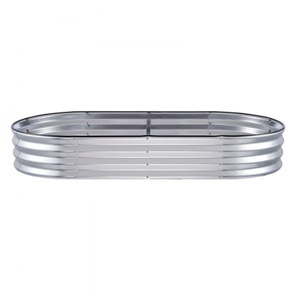 010958184238 - Spacious 71.9" Metal Raised Garden Bed for Flowers & Vegetables