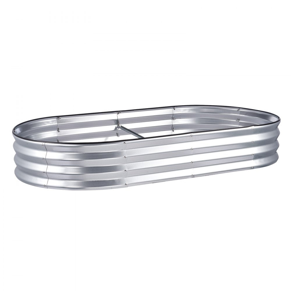 010958184238 - Spacious 71.9" Metal Raised Garden Bed for Flowers & Vegetables