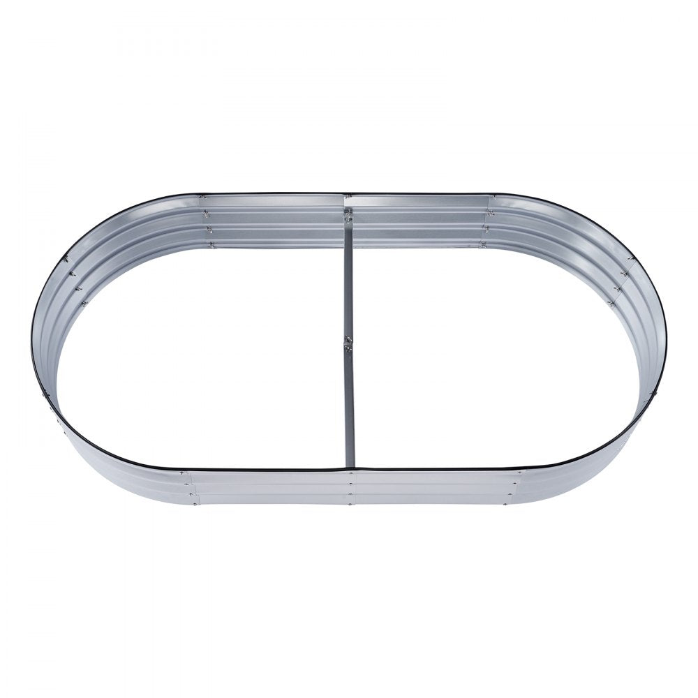 010958184238 - Spacious 71.9" Metal Raised Garden Bed for Flowers & Vegetables