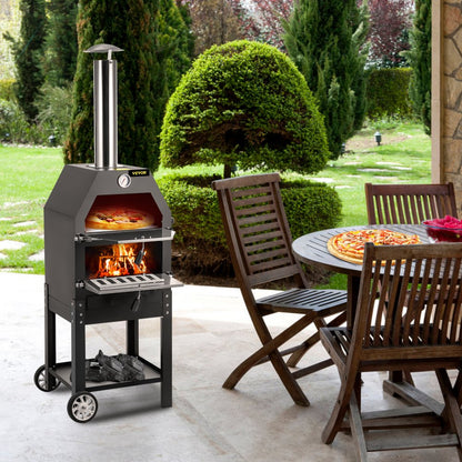 JY-MY-PSL-12 - 12" Wood-Fired Pizza Oven, 932°F, Lightweight & Portable