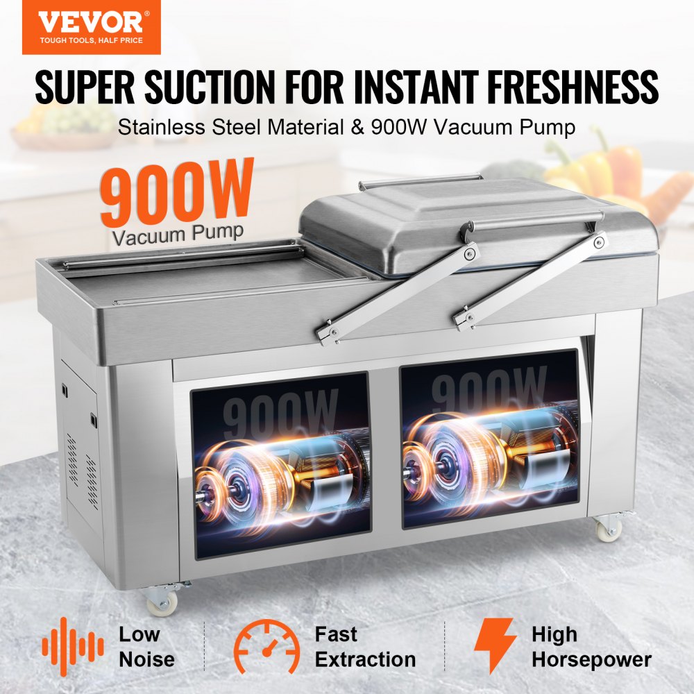 DZ-600-2S-V1 - 1200W Commercial Vacuum Sealer for Fresh Food Preservation