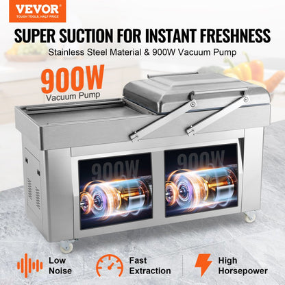 DZ-600-2S-V1 - 1200W Commercial Vacuum Sealer for Fresh Food Preservation