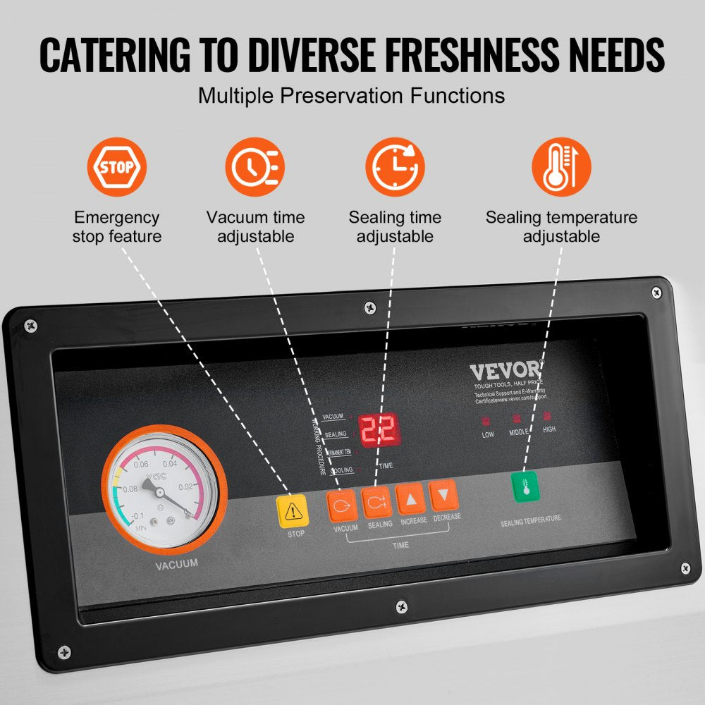 DZ-600-2S-V1 - 1200W Commercial Vacuum Sealer for Fresh Food Preservation