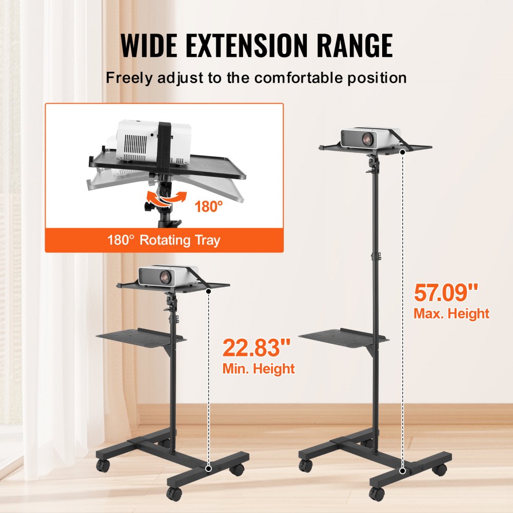 ZG-TYGTY - Adjustable 22.8-57.3" VEVOR Projector Stand with Tray