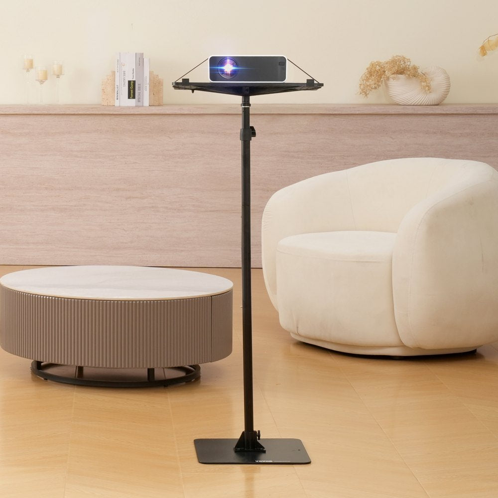 ZG-TBTY - Adjustable VEVOR Projector Stand with Cable Management, 30.3-63.4" Height