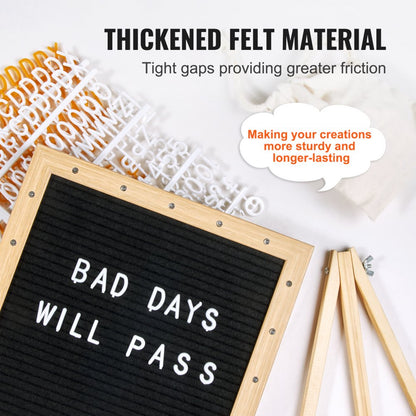 zoe-B0018B - 10" LED Black Felt Letter Board for Messages