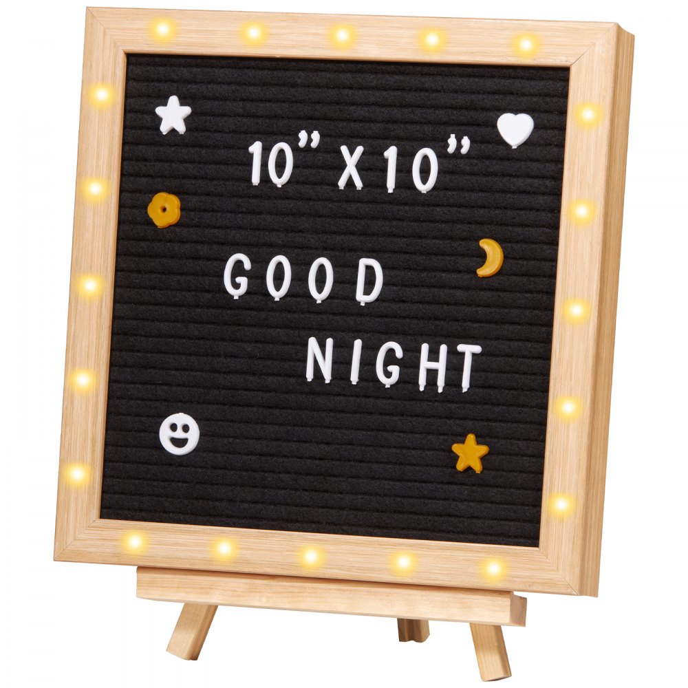 zoe-B0018B - 10" LED Black Felt Letter Board for Messages