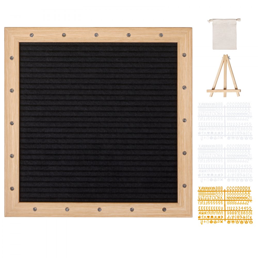 zoe-B0018B - 10" LED Black Felt Letter Board for Messages