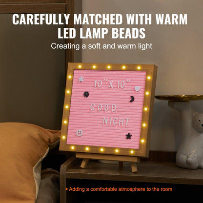 zoe-B0018P - 10" Pink Felt Letter Board with 510 Letters for Announcements