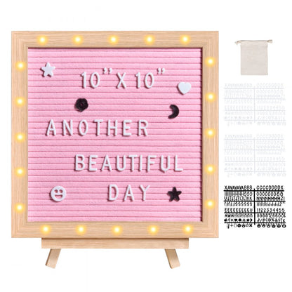 zoe-B0018P - 10" Pink Felt Letter Board with 510 Letters for Announcements