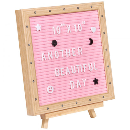 zoe-B0018P - 10" Pink Felt Letter Board with 510 Letters for Announcements