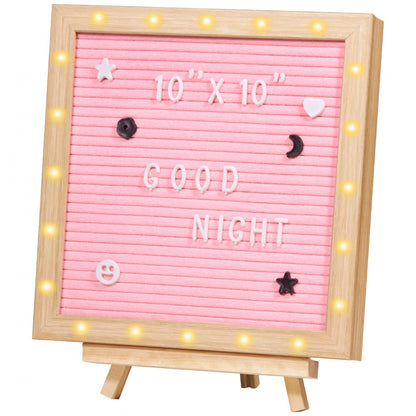 zoe-B0018P - 10" Pink Felt Letter Board with 510 Letters for Announcements
