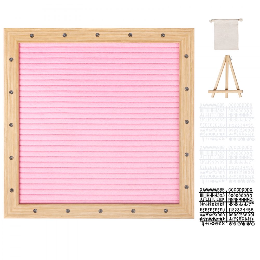 zoe-B0018P - 10" Pink Felt Letter Board with 510 Letters for Announcements