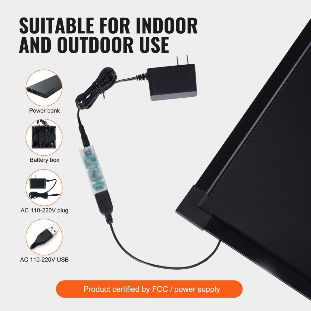 A34 Wall-mounted 3040 - Vibrant LED Message Board with Remote Control, 16" x 12"