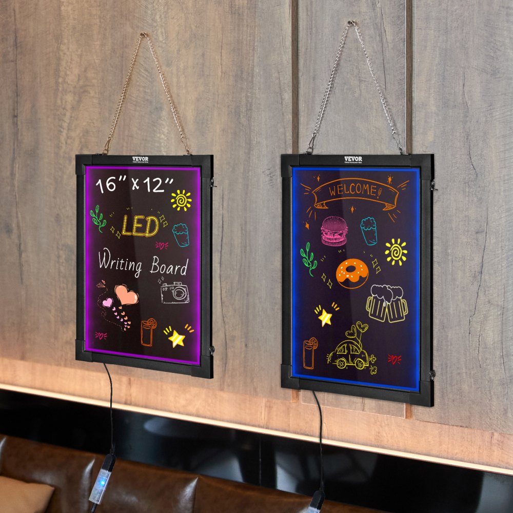 A34 Wall-mounted 3040 - Vibrant LED Message Board with Remote Control, 16" x 12"