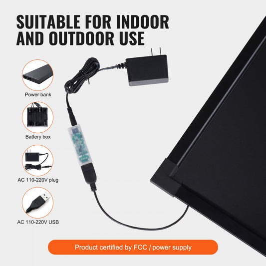 A46 Wall-mounted 4060 - Vibrant 24"x16" LED Message Board for Menus