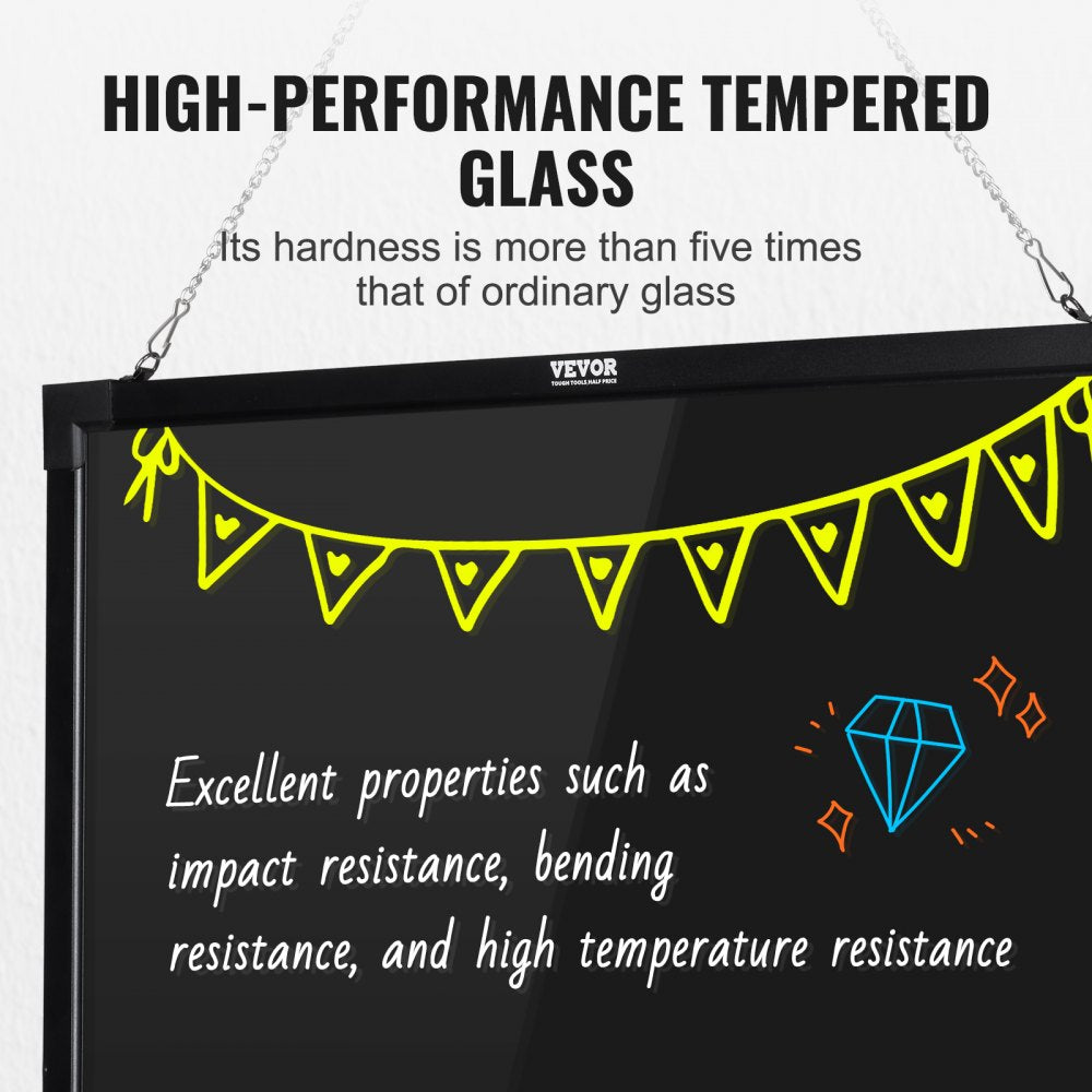 A68 (Hangable and Rise-fall) 6080 - 32"x24" LED Message Board with 16 Colors