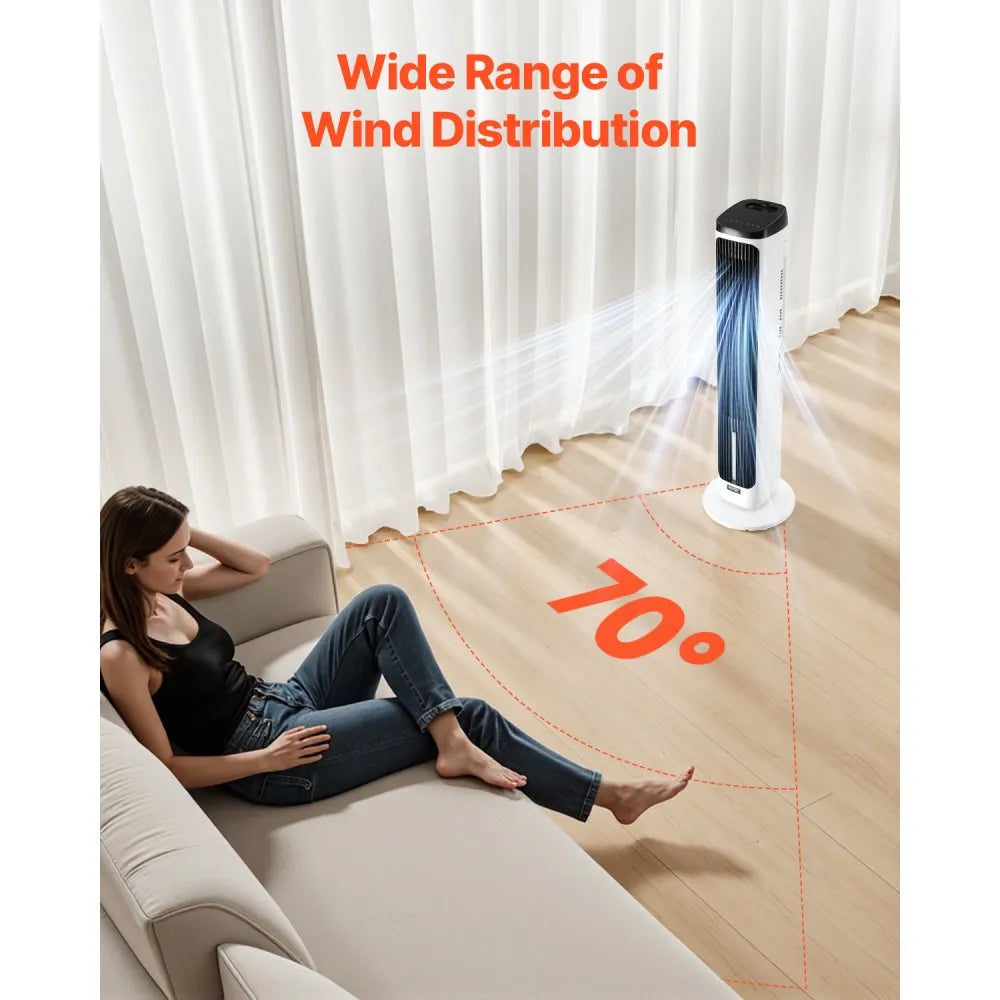 FKT007R - 40" Tower Fan with 4L Water Tank & 70° Oscillation