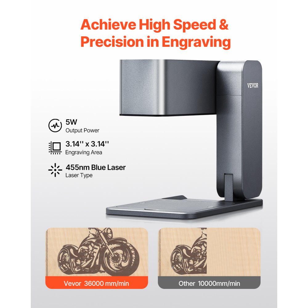 Z3 - 5W Laser Engraver, 80mm Area, Portable & Durable Design