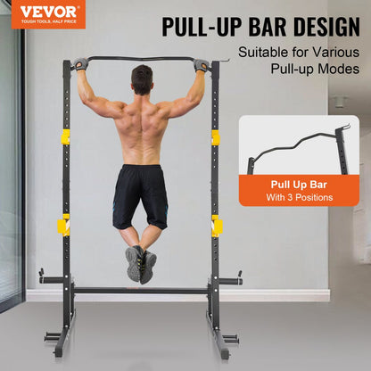 KLY-001 - Compact VEVOR Squat Rack - 62"x42"x81", 440lbs Capacity