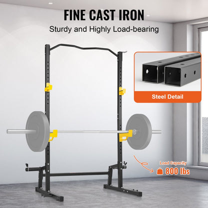 KLY-001 - Compact VEVOR Squat Rack - 62"x42"x81", 440lbs Capacity