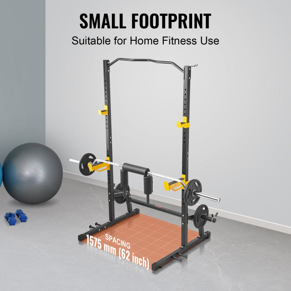 KLY-001 - Compact VEVOR Squat Rack - 62"x42"x81", 440lbs Capacity
