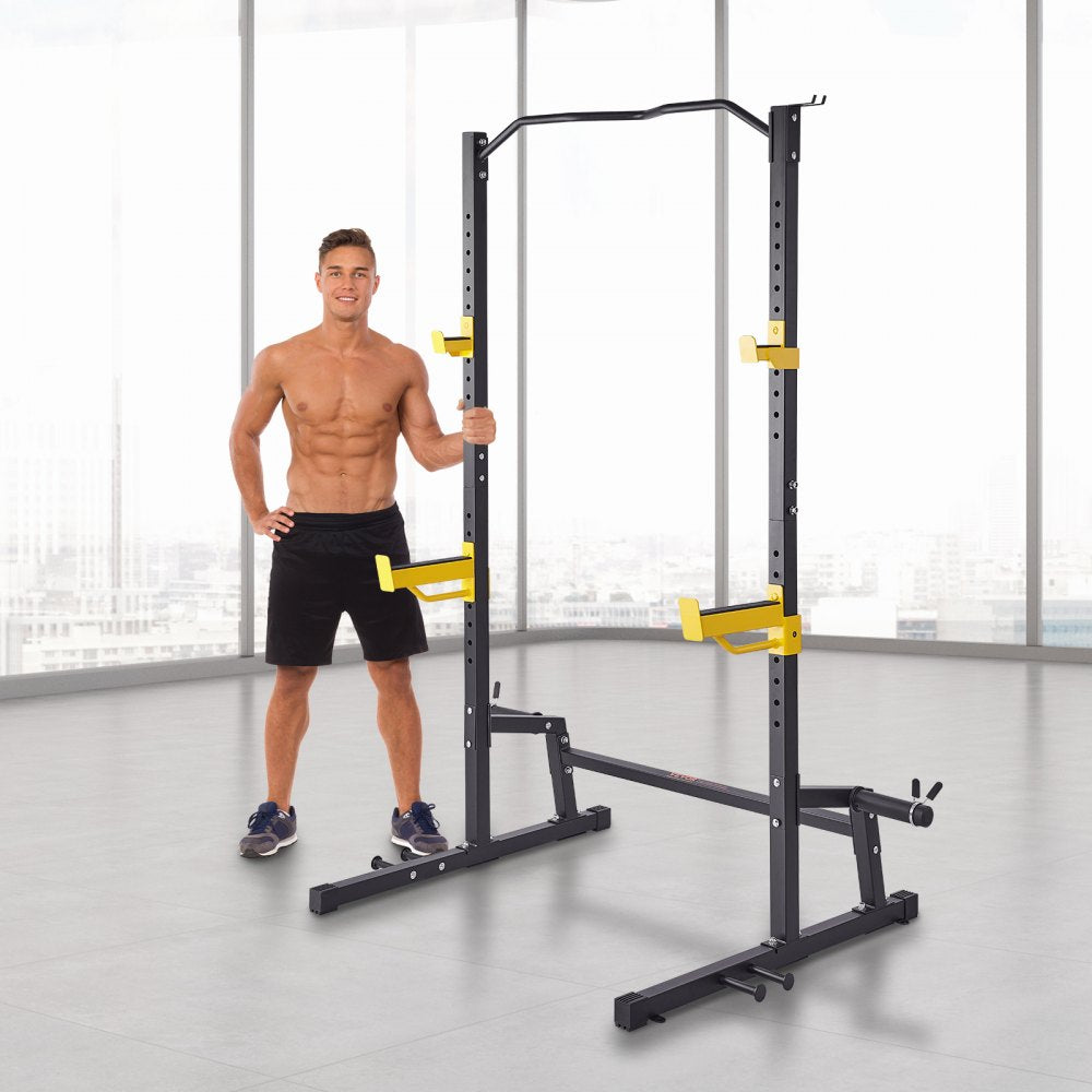 KLY-001 - Compact VEVOR Squat Rack - 62"x42"x81", 440lbs Capacity