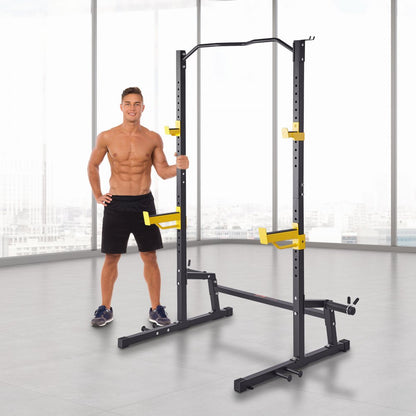 KLY-001 - Compact VEVOR Squat Rack - 62"x42"x81", 440lbs Capacity
