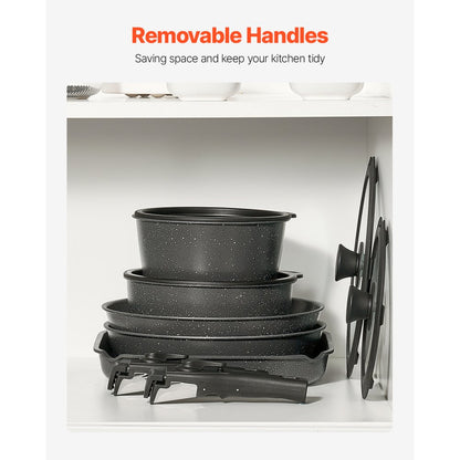 SS-LY-02 - 17-Piece Nonstick Cookware Set with Easy Storage and Versatile Design