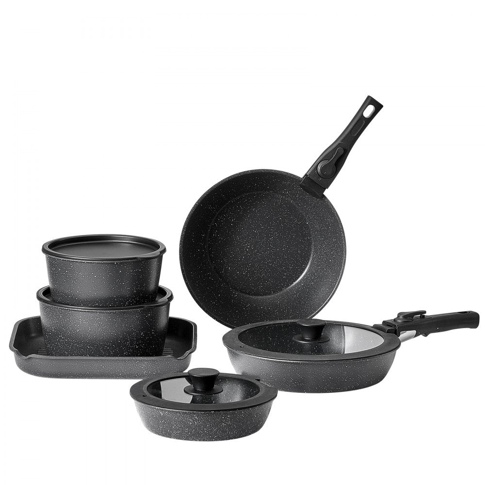 SS-LY-02 - 17-Piece Nonstick Cookware Set with Easy Storage and Versatile Design