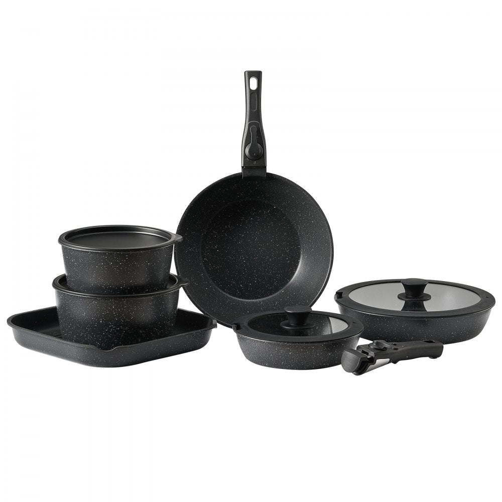 SS-LY-02 - 17-Piece Nonstick Cookware Set with Easy Storage and Versatile Design